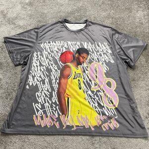 Unbranded Graphic T-Shirt Mens Big 7X Gray Kobe Bryant Lakers Jersey Basketball